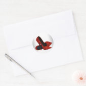 Elegante rode hoge hak schoenstickers ronde sticker (Envelop)