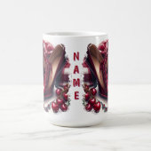 Elegante rode hoge hakken met kersen koffiemok (Center)