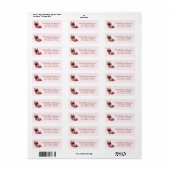 Elegante rode hoge hakken retouradreslabel etiket (Full Sheet)