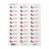 Elegante rode hoge hakken retouradreslabel etiket (Full Sheet)