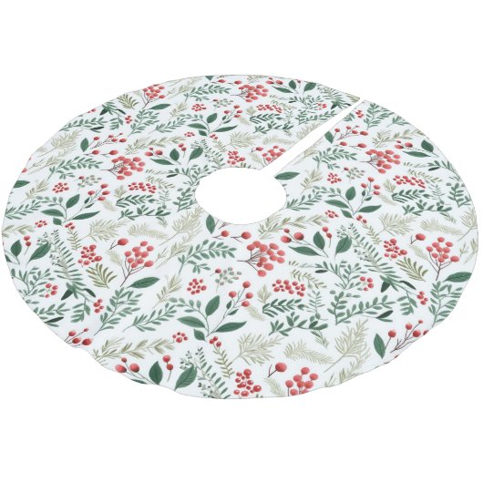 Elegante rode Holly bessen Kerstboom Rok (Gekanteld)