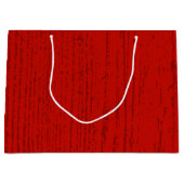 Elegante rode houtnerf groot cadeauzakje (Voorkant)