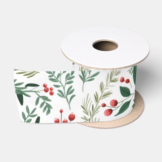 Elegante rode hulstbessen satijnen lint (Spoel)