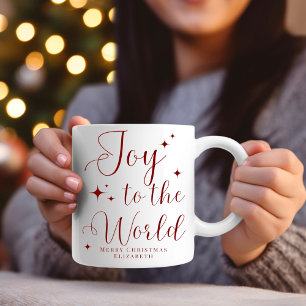 Elegante Rode 'Joy to The World Merry Christmas'  Mok