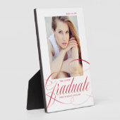 Elegante rode kalligrafie Script Afstuderen Foto Fotoplaat (Zijkant)