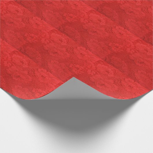 Elegante rode kant, naadloze textuur cadeaupapier (Hoek)