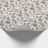 Elegante rode kardinaal vogel, dennen en winterbes cadeaupapier (Hoek)