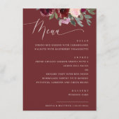 Elegante rode kastanjebruine rozen. Tuin bloemenbr Menu (Voorkant)