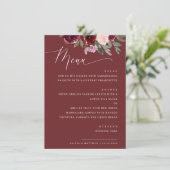 Elegante rode kastanjebruine rozen. Tuin bloemenbr Menu (Staand voorkant)