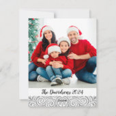 Elegante rode kerst notenkraker feestdagenkaart (Achterkant)