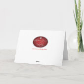 Elegante Rode Kerst Poinsettia Feestdagen Kaart (Achterkant)