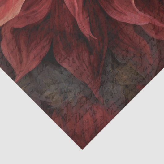 Elegante Rode Kerst Poinsettia voor Decoupage Tissuepapier (Detail)