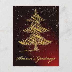 elegante rode kerst wenskaarten feestdagenkaart