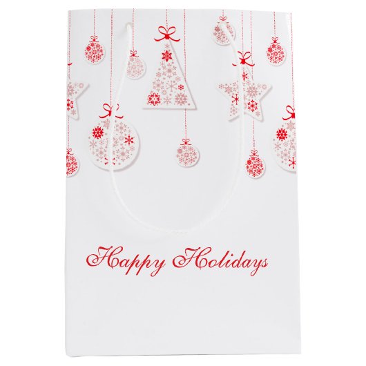 Elegante rode kerstdecoratie cadeautas (Voorkant)