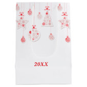 Elegante rode kerstdecoratie cadeautas (Achterkant)