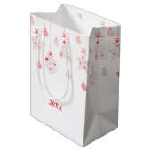 Elegante rode kerstdecoratie cadeautas (Achterkant Gekanteld)