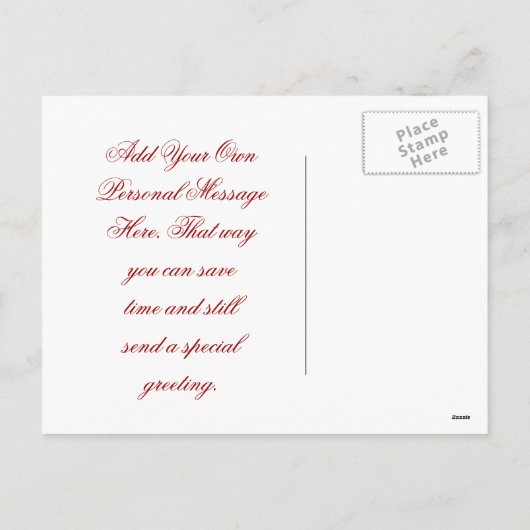 Elegante Rode Kerstmis Feestdagenkaart (Achterkant)