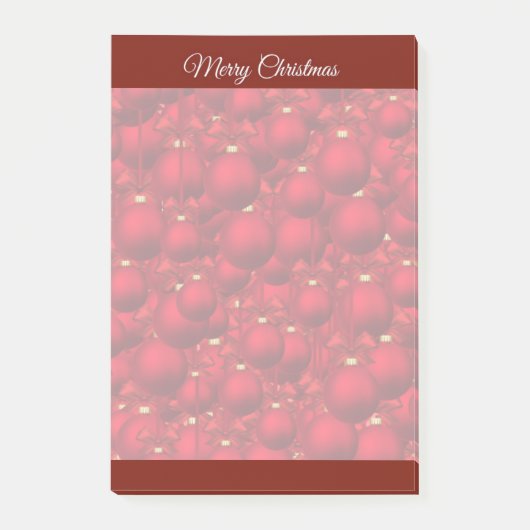 Elegante Rode Kerstnotities Post-it® Notes (Voorkant)