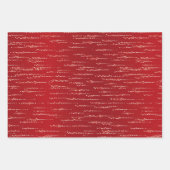 Elegante rode kerstset van 3 inpakpapier vel (Voorkant 3)