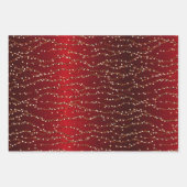 Elegante rode kerstset van 3 inpakpapier vel (Voorkant 2)