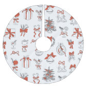 Elegante Rode Kerstvakantie Kerstboom Rok (Voorkant)