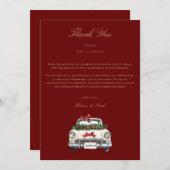 Elegante rode kerstversiering Dank u kaart (Voorkant / Achterkant)