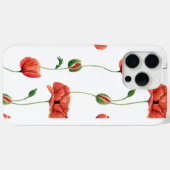 Elegante Rode Klaproos Bloem iPhone 15 Pro Max Hoe Case-Mate iPhone Case (Achterkant (horizontaal))