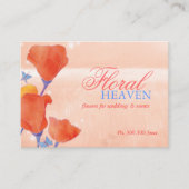 Elegante Rode Klaproos Visitekaartje (Voorkant)