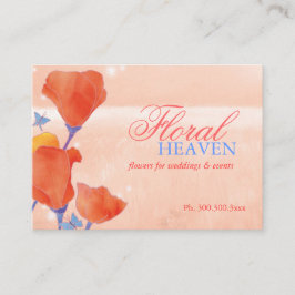 Elegante Rode Klaproos Visitekaartje