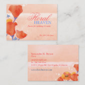 Elegante Rode Klaproos Visitekaartje (Voorkant / Achterkant)