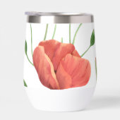Elegante Rode Klaproos Wilde Bloem Patroon (Rechts)