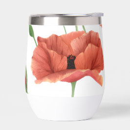 Elegante Rode Klaproos Wilde Bloem Patroon 