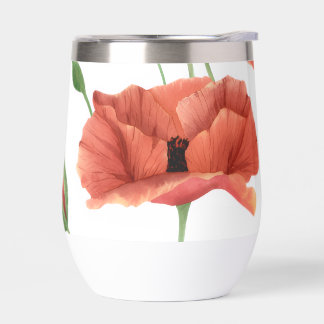 Elegante Rode Klaproos Wilde Bloem Patroon
