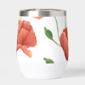 Elegante Rode Klaproos Wilde Bloem Patroon (Achterkant)