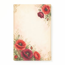 Elegante rode klaprozen tuin aquarel