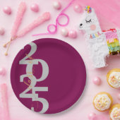 Elegante rode klasse van 2025 Graduation Party Papieren Bordje (Feest)