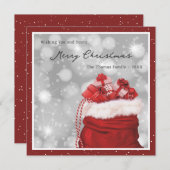 Elegante rode klassieke vrolijke kerst Kaart (Voorkant / Achterkant)