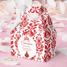 Elegante rode koninklijke quinceañera