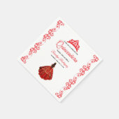 Elegante rode koninklijke quinceañera servet (Hoek)