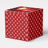 Elegante rode kralen kaars kerst gunst doos bedankdoosjes (Voorkant Zijde)