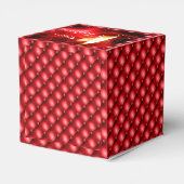 Elegante rode kralen kaars kerst gunst doos bedankdoosjes (Achterkant)