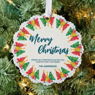 Elegante rode krans Holly bessen vrolijke kerstboo Ornament Kaart