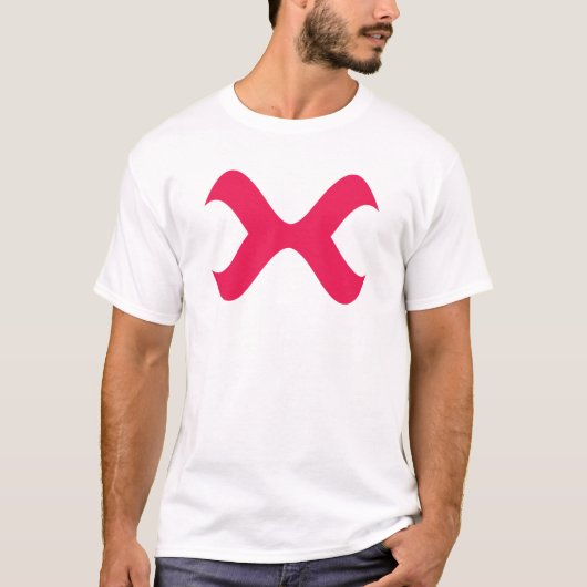 Elegante Rode Letter X Monogram T-shirt (Voorkant)