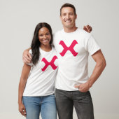 Elegante Rode Letter X Monogram T-shirt (Unisex)