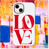 Elegante rode liefde typografie Case-Mate iPhone case