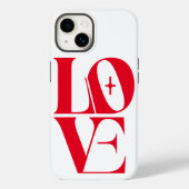 Elegante rode liefde typografie Case-Mate iPhone case (Achterkant)