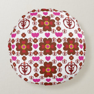 Elegante rode mandala geometrische slaapkamer- en rond kussen