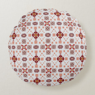 Elegante Rode Mandala Geometrische Slaapkamer & Hu Rond Kussen