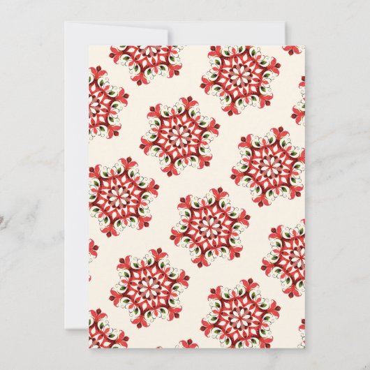 Elegante rode mandala indiaanse bruiloft uitnodigi kaart (Achterkant)