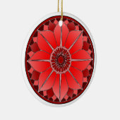 Elegante Rode Mandala Keramisch Ornament (Rechts)